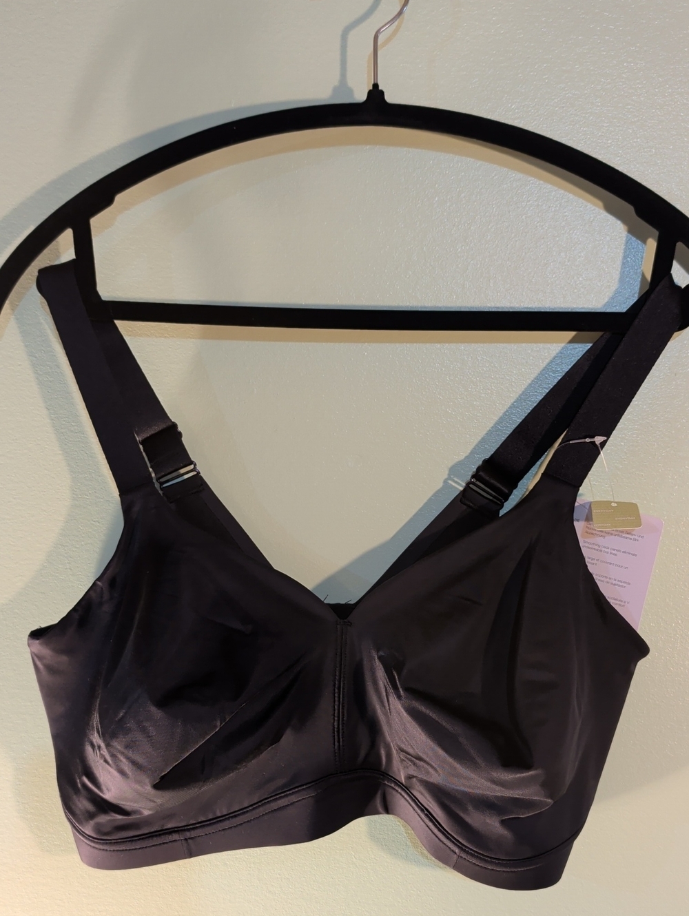 Amoena Black Full-Coverage Adjustable-Strap Everyday Bra 36DDD